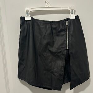 Shein Black Faux Leather Skirt size XS